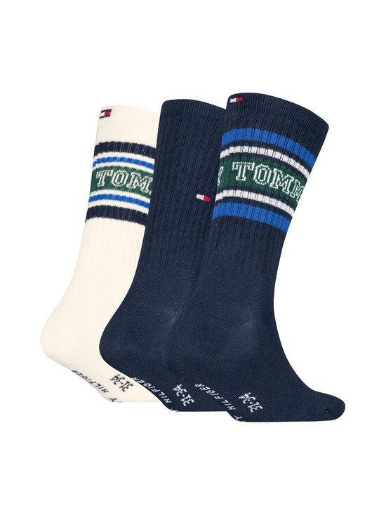 Tommy Hilfiger - Varsity Tommy Stripe -sukat 3-pack - 003 NAVY | Stockmann - photo 2
