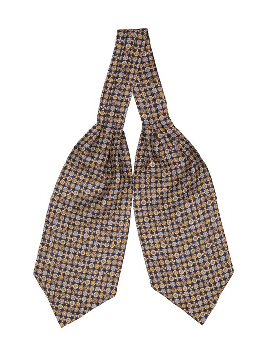 Stockholm Kravatt - Flower Medallion Ascot -silkkihuivi - 5 BROWN / NAVY | Stockmann - photo 2