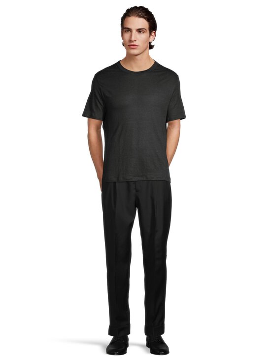 Officine Générale - Garment Dyed Linen t-paita - BLACK | Stockmann - photo 2