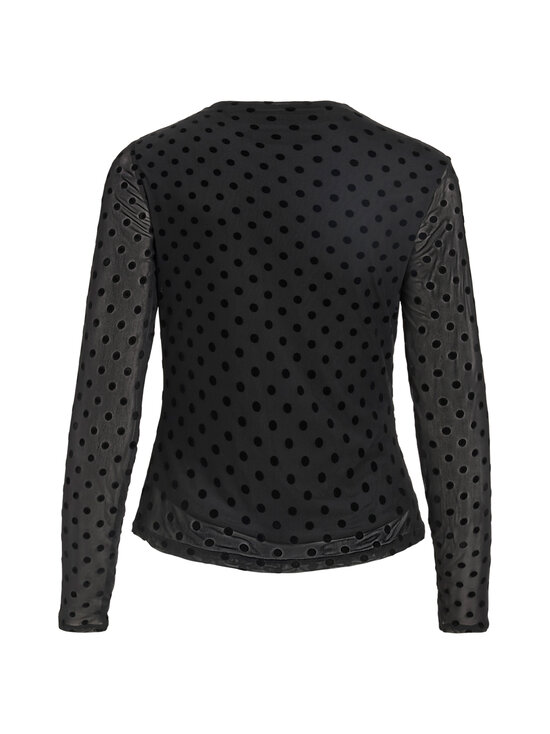 Vila - ViRikke Funnel -paita - BLACK BEAUTY AOP:FLOCK DOT | Stockmann - photo 2