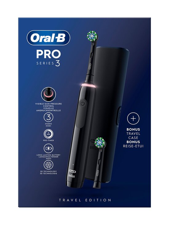 Oral-B - PRO3- sähköhammasharja + matkakotelo - BLACK - photo 2 Oral-B - PRO3- sähköhammasharja + matkakotelo - BLACK | Stockmann - photo 2