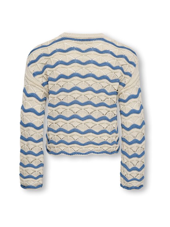 KIDS ONLY - KogDonna O-neck Stripe Structure -neule - BIRCH STRIPES:RIVEIRA | Stockmann - photo 3