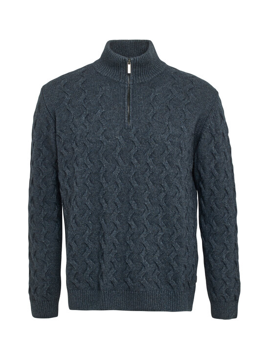 SAND Copenhagen - Ibro Half Zip vilnas džemperis - 570 MEDIUM BLUE | Stockmann - photo 1
