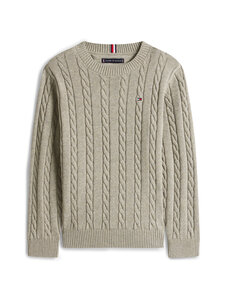 Tommy Hilfiger - Palmikkoneule - A1G MID GREY HEATHER | Stockmann