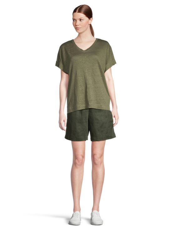 NOOM - Linane pluus Anette V-neck - LT.KHAKI GREEN - photo 2 NOOM - Linane pluus Anette V-neck - LT.KHAKI GREEN | Stockmann - photo 2