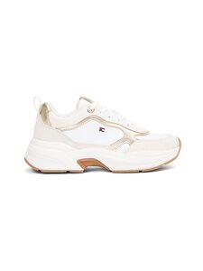 Tommy Hilfiger - Tennised Chunky Runner Metallic - 0HU GOLD/WHITE/ECRU | Stockmann
