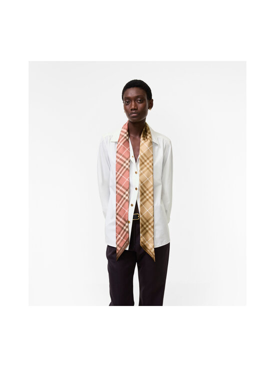 Burberry - Check Skinny -silkkikaulaliina - C1265 FINCH/CLAY | Stockmann - photo 3