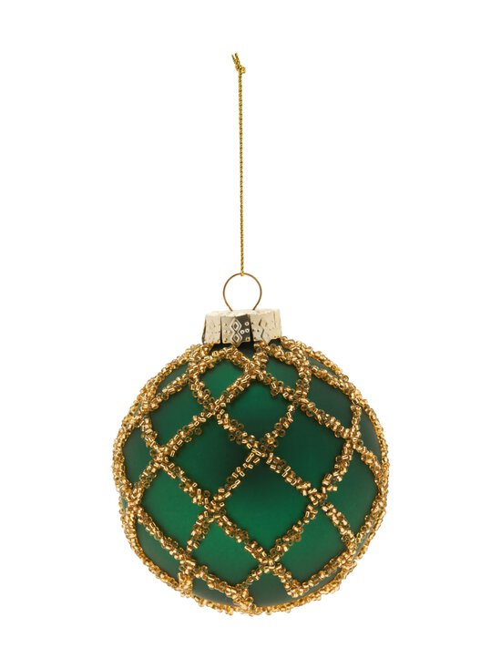 Gold Beads -lasipallo 7,9 cm