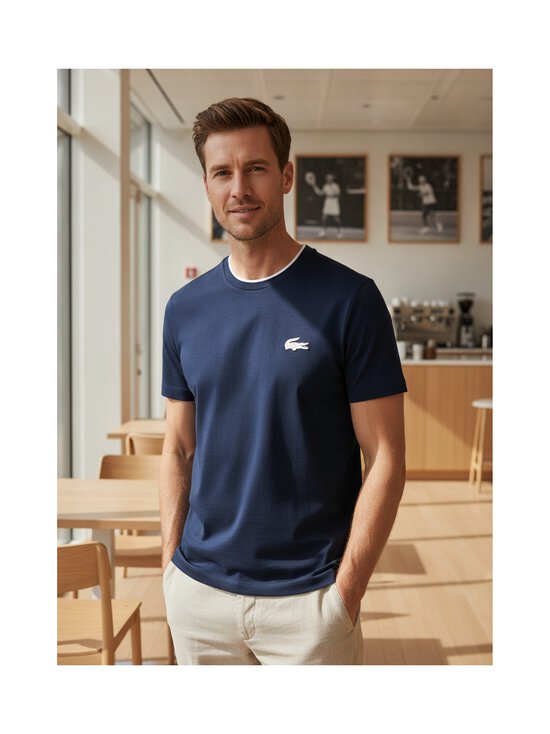 Lacoste - Crewneck t-paita - 525 NAVY BLUE/WHITE | Stockmann - photo 4