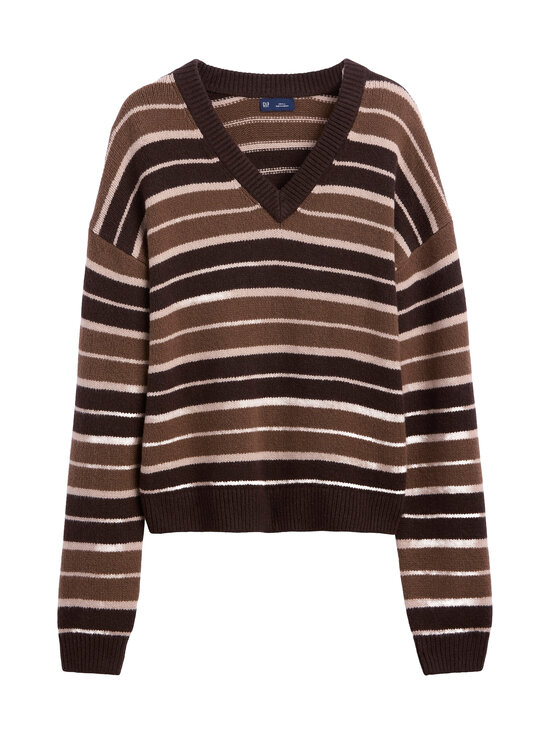 GAP - Cashsoft V-Neck -neulepusero - BROWN STRIPE | Stockmann - photo 1