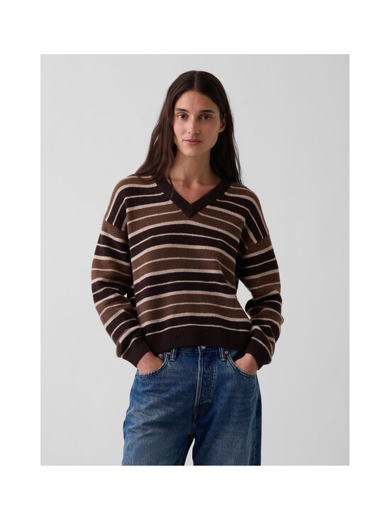 GAP - Cashsoft V-Neck -neulepusero - BROWN STRIPE | Stockmann - photo 2