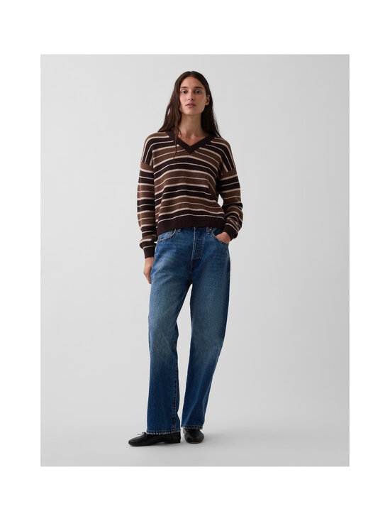 GAP - Cashsoft V-Neck -neulepusero - BROWN STRIPE | Stockmann - photo 3