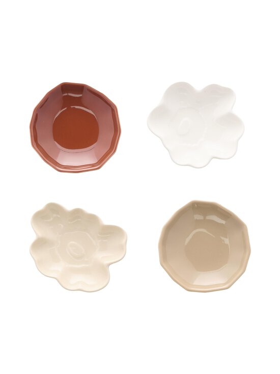 Marimekko - Unikko Kivet šķīvis, 4 gab. - BEIGE,CHESTNUT,WHITE,LT.BROWN | Stockmann - photo 1