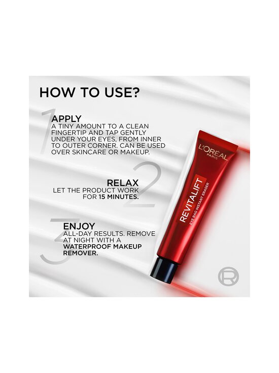 L'Oréal Paris - Revitalift Laser Eye Bag Instant Eraser - geelimäinen silmänympärysvoide - NOCOL | Stockmann - photo 3