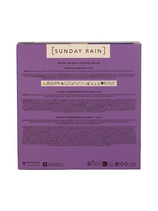 Sunday Rain - Lavender + Cedarwood Bath Trio -lahjapakkaus - NOCOL | Stockmann - photo 3