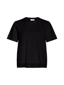 Vila - ViVora Lace Detail t-paita - BLACK | Stockmann