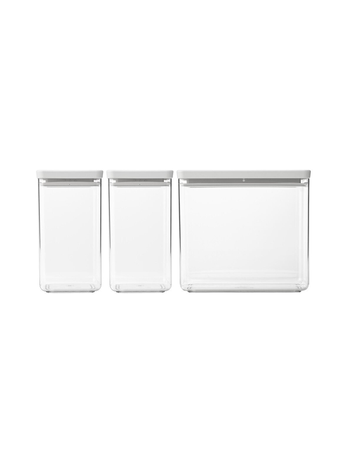 Tasty+stackable -säilytysrasiat 3,5 l + 2 x 1,5 l