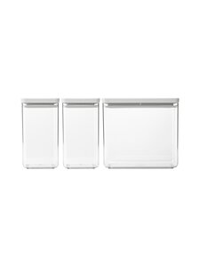 Brabantia - Tasty+Stackable -säilytysrasiat 3,5 l + 2 x 1,5 l - GREY LIGHT GREY Brabantia - Tasty+Stackable -säilytysrasiat 3,5 l + 2 x 1,5 l - GREY LIGHT GREY | Stockmann