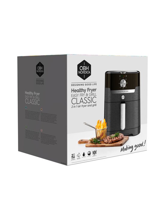 Obh Nordica - Easy Fry & Grill Classic 2in1 Mechanical -ilmafriteerauskeitin - BLACK - photo 9 Obh Nordica - Easy Fry & Grill Classic 2in1 Mechanical -ilmafriteerauskeitin - BLACK | Stockmann - photo 9