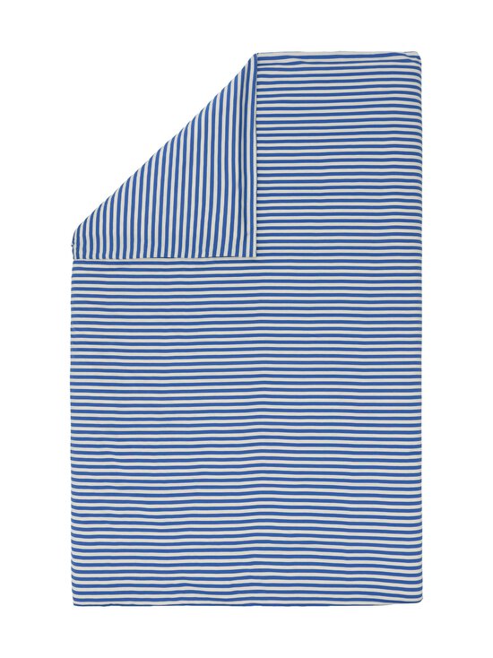 Marimekko - Tasaraita-trikoopussilakana 150 x 210 cm - 150 OFF WHITE, BLUE | Stockmann - photo 1