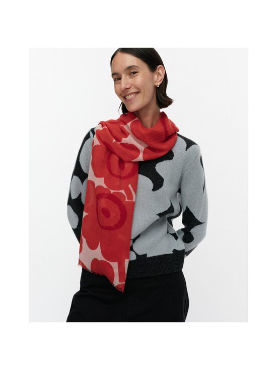 Marimekko - Fiore Unikko -huivi - 333 RED, LIGHT PINK | Stockmann - photo 3