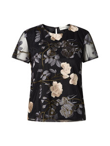 Ida Sjöstedt - Lucy Floral Embroidery -pusero - GREY FLORAL (LINED) | Stockmann