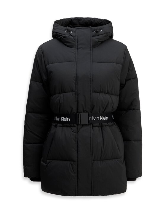 Belted Midweight Puffer -takki