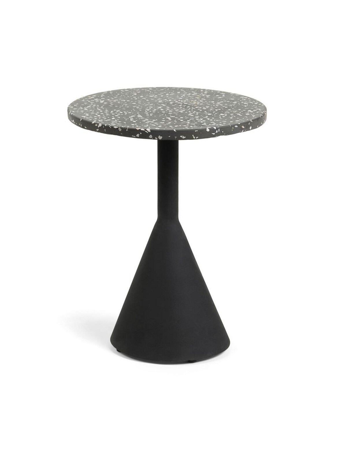 Delano-sivupöytä musta terrazzo / musta ⌀ 40 cm