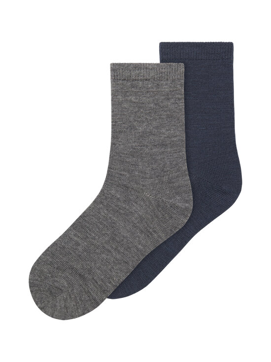 Name It - NkmWak zeķes 2-pāri - DARK GREY MELANGE PACK:2P DARK GREY MEL+OMBRE BLUE | Stockmann - photo 1
