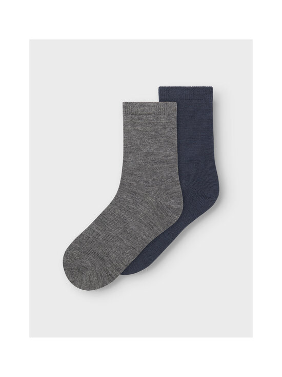 Name It - NkmWak zeķes 2-pāri - DARK GREY MELANGE PACK:2P DARK GREY MEL+OMBRE BLUE | Stockmann - photo 2