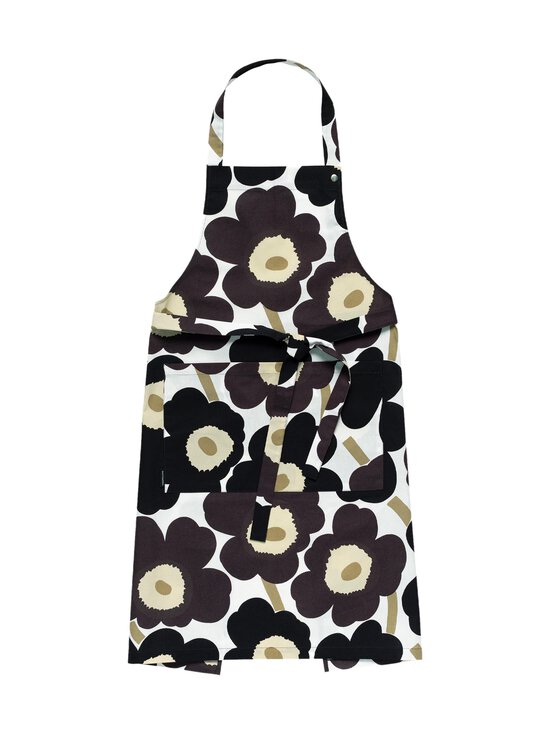 Marimekko - Pieni Unikko -esiliina - WHITE, DARK GREY, BEIGE | Stockmann - photo 1
