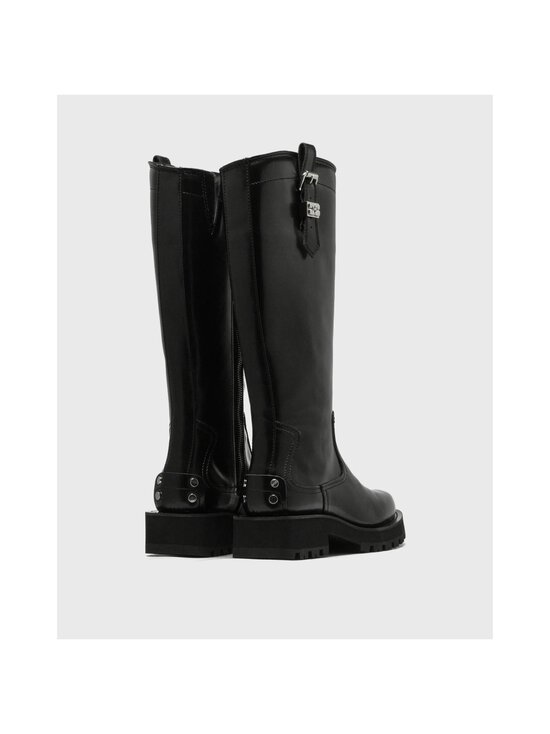Ganni - Studs High Boot Crinkle Oleatex -saappaat - 099 BLACK | Stockmann - photo 2