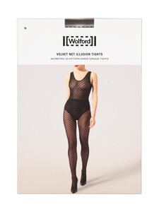 Wolford - Velvet Net Illusion tīklveida zeķubikses - 8641 FAIRLY LIGHT/BLACK | Stockmann