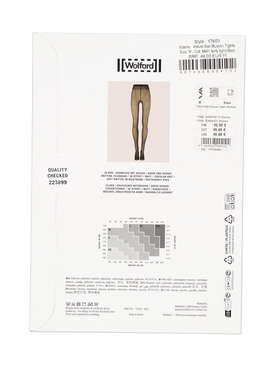 Wolford - Velvet Net Illusion tīklveida zeķubikses - 8641 FAIRLY LIGHT/BLACK | Stockmann - photo 2