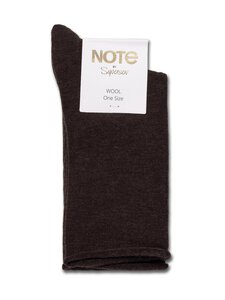 Note - Kiristämättömät villasekoitesukat - 490 D. BROWN | Stockmann
