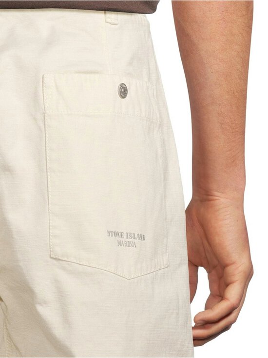 Stone Island - Slub Cotton Loose Fit -housut - V0093 IVORY | Stockmann - photo 5