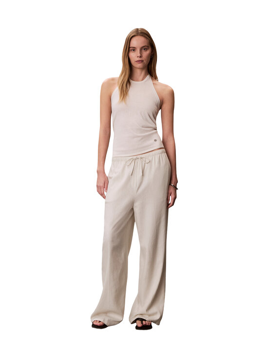 Calvin Klein Jeans - Weekend Casual -pellavasekoitehousut - 67U CHALK | Stockmann - photo 1