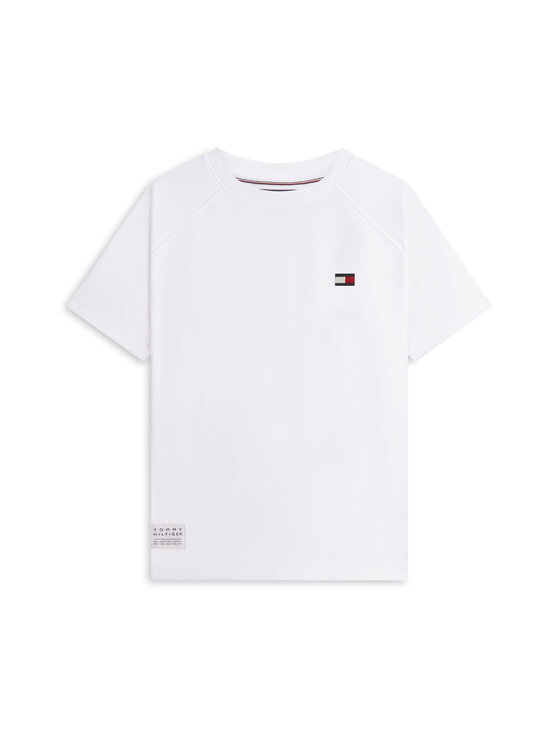 Tommy Hilfiger - Flag Elevated t-paita - YBR WHITE | Stockmann - photo 1