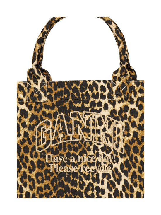Ganni - Medium Trapeze Shopper Printed -shopperi - 859 ALMOND MILK | Stockmann - photo 3