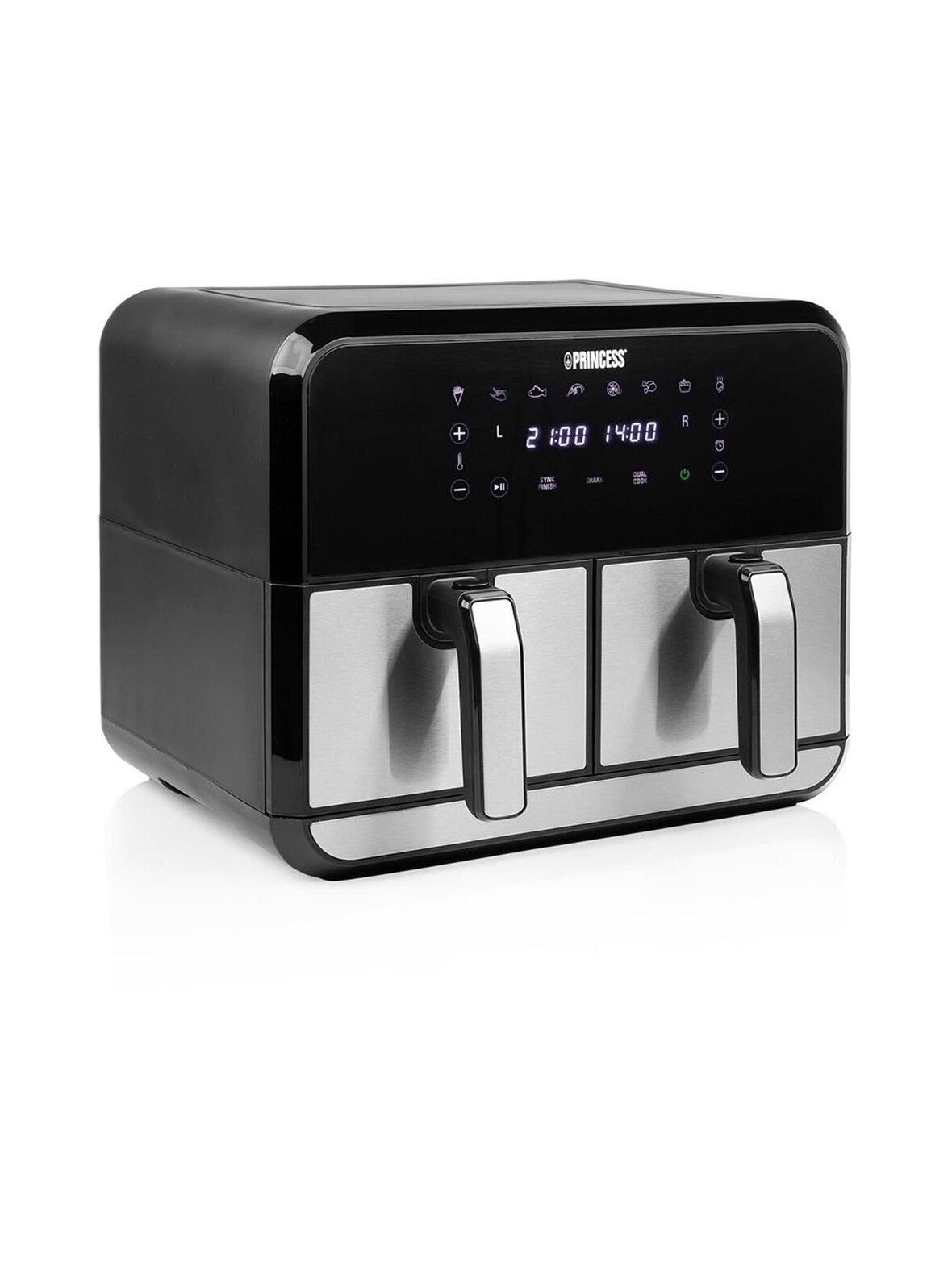 Double Basket Aerofryer -kiertoilmakeitin 8 l