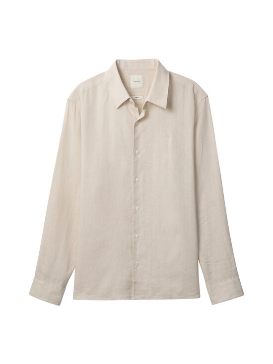 Calvin Klein Menswear - Solid Linen -paita - 2JX OATMEAL | Stockmann - photo 1