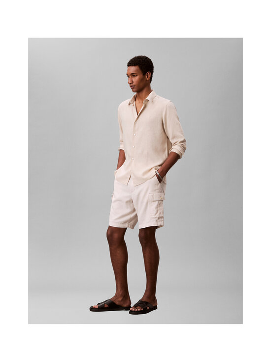 Calvin Klein Menswear - Solid Linen -paita - 2JX OATMEAL | Stockmann - photo 4