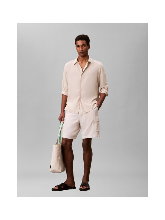 Calvin Klein Menswear - Solid Linen -paita - 2JX OATMEAL | Stockmann - photo 5