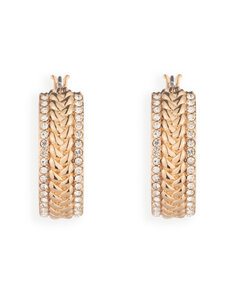 Lauren Ralph Lauren - Emellie Herringbone Pave -korvarenkaat - GLD/ CRY | Stockmann