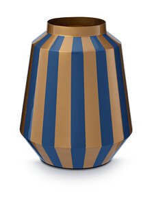 Pip Home - Stripes metāla vāze 24 x 29 cm - DARK BLUE | Stockmann