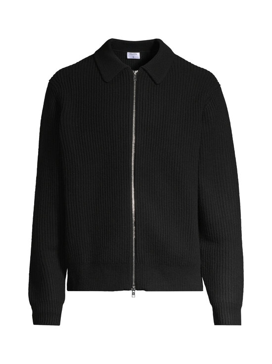Filippa K - Vetoketjullinen ribbineuletakki - NULL BLACK BLACK | Stockmann - photo 1