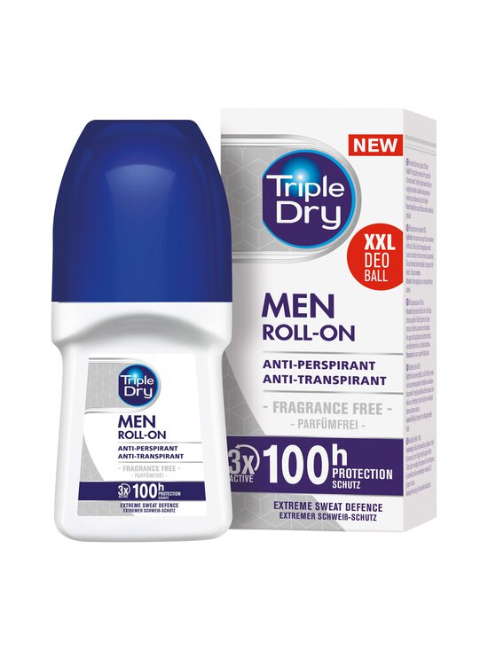 Triple Dry - Triple Dry 100H Men Antiperspirant Roll On, Fragrance-Free 50 ml - NOCOL | Stockmann - photo 2