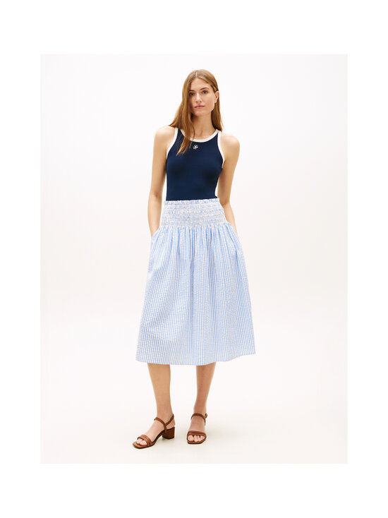 Tommy Hilfiger - Seelik Swimshop Seersucker Smocked - 0X9 THIN BANKER STP BLUE SPELL/WHITE | Stockmann - photo 2
