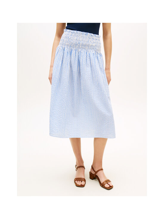 Tommy Hilfiger - Seelik Swimshop Seersucker Smocked - 0X9 THIN BANKER STP BLUE SPELL/WHITE | Stockmann - photo 5