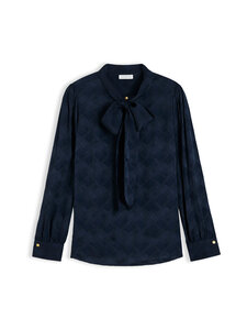 Tommy Hilfiger - Fluid Jacquard Tie Detail -paita - C1G DARK BLUE | Stockmann